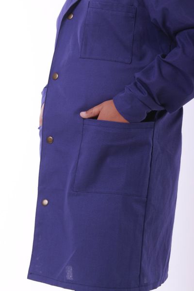 Халат шкільний робочий Garment Factory на кнопках, бавовна 100%, колір синій, 36 розмір 263773906 фото