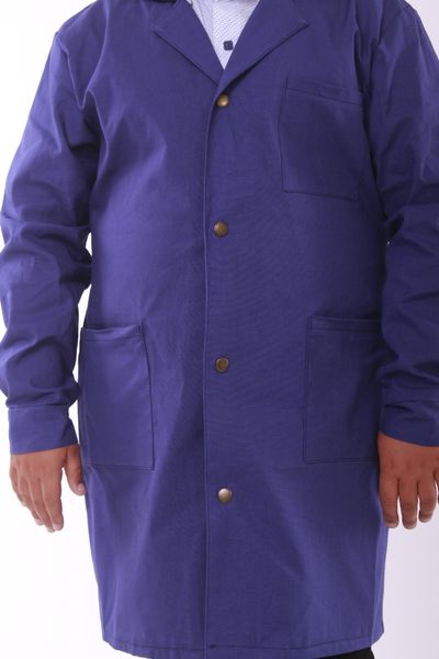 Халат шкільний робочий Garment Factory на кнопках, бавовна 100%, колір синій, 38 розмір 263773989 фото