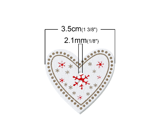 Пуговица деревянная - сердце в скандинавском стиле 206443099 фото