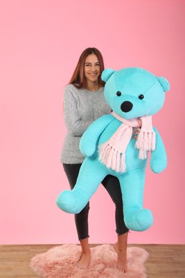 Мягкая игрушка Garment Factory большой медведь 1,5м, бирюзовый 212405877 фото