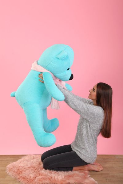М'яка іграшка Garment Factory великий ведмідь 1,5м, бірюзовий 212405877 фото