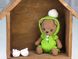 Іграшка в'язана HandiCraft Ведмедик коричневий у зеленому комбінезоні 380041804 фото 5