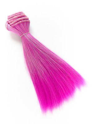 Волосы для куклы, Let's make, трессы 15 см. Розовые с малиновыми кончиками 457183103 фото