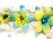 Обруч квітковий з кришталевими намистинами жовто-блакитний 206446349 фото 4