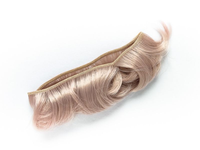 Волосся для ляльки, Let's make треси 5 см. Коротке волосся. Перлинно-рожевий 457188064 фото