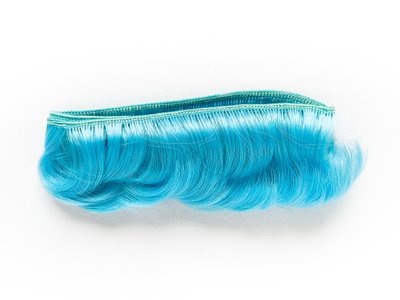 Волосы для куклы, Let's make, трессы 5 см. Короткие волосы. Голубой 457191765 фото