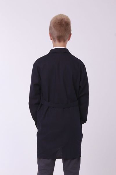 Халат школьный Garment Factory, хлопок 100%, черный на липучке, 38 размер 263773212 фото