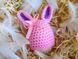 Пасхальный декор. Шапочка на яйца - Кролик розовый с сиреневыми вставками. 234175061 фото 1