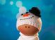 Вязаная шапка для куклы - Снеговик 215935823 фото 3