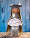 Шапка в'язана ручної роботи для ляльки - Олень сірий з білими рогами 215937583 фото 3
