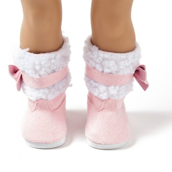 Взуття для ляльки. Черевики з декоративними вставками - рожеві 245562848 фото