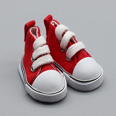 Let's make Обувь для куклы. Кеды на шнурках красный (221087045) 221087045 фото