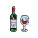 Значок, пін - Комплект Пляшка вина та Келих, Wine Time 244812831 фото 3