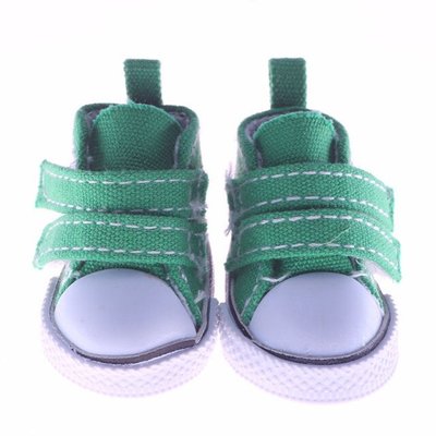Взуття для ляльки Let's make Кеди на липучці зелені 456626100 фото