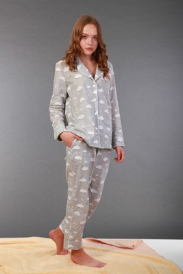 Garment Factory Пижама серая в белые облачка. Домашняя одежда. S/M (208692936) 208692936 фото