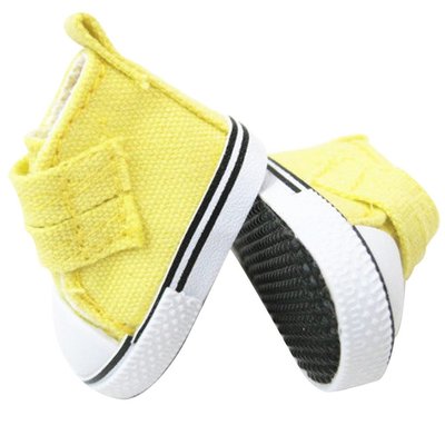 Обувь для куклы. Кеды на липучке Лимонный желтый 315001765 фото