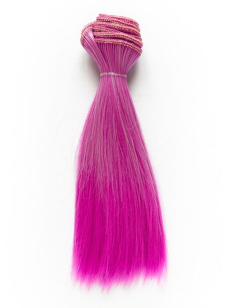 Волосся для ляльки, Let's make треси 15 см. Рожеві з малиновими кінчиками 457183103 фото