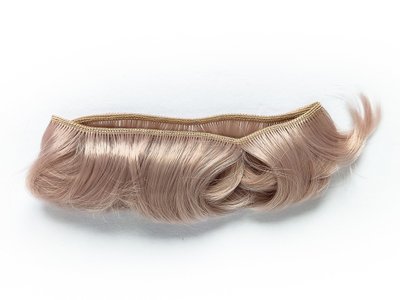 Волосы для куклы, Let's make, трессы 5 см. Короткие волосы. Жемчужно-розовый 457188064 фото