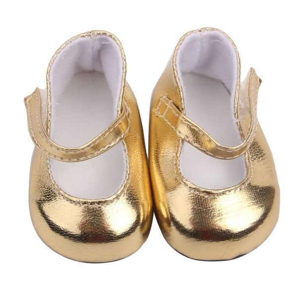 Let's make Обувь для куклы. Туфли с ремешком для куклы золотой (221083625) 221083625 фото