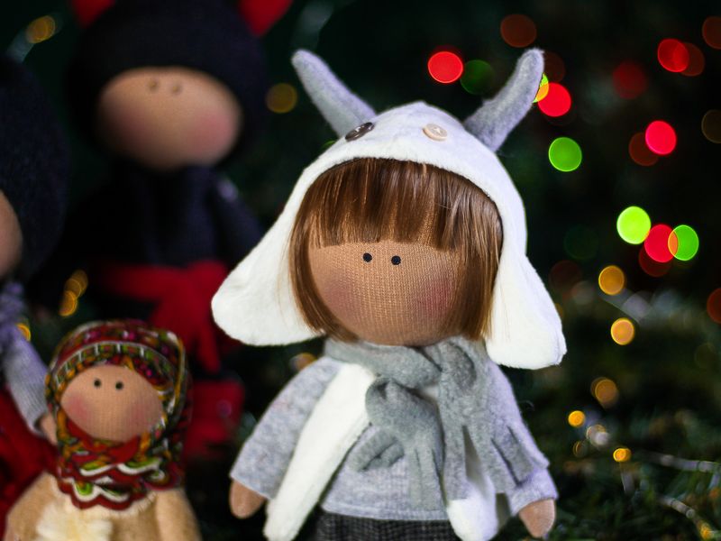 Лялька Катерина. Різдвяна серія La Petite Вертеп - коза 378941579 фото